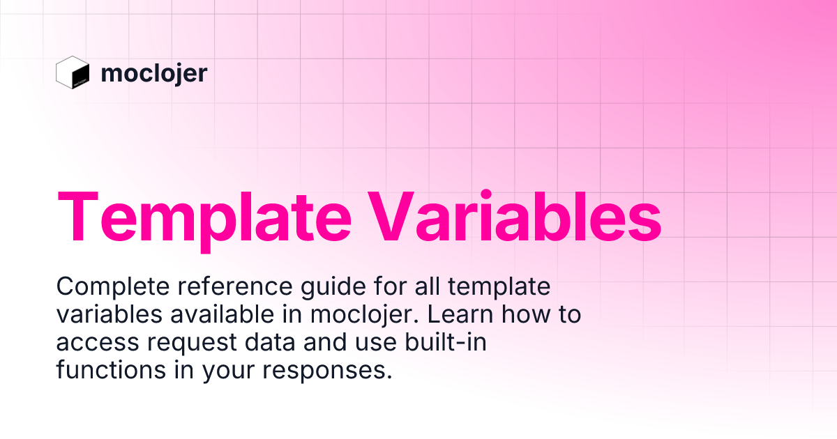 Template Variables moclojer